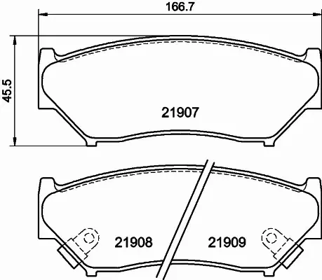 HELLA PAGID KLOCKI HAMULCOWE 8DB 355 016-911 