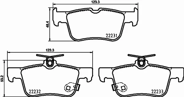 HELLA KLOCKI HAMULCOWE 8DB 355 037-791 