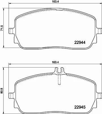 HELLA KLOCKI HAMULCOWE 8DB 355 039-011