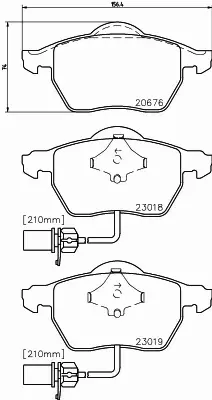 HELLA KLOCKI HAMULCOWE 8DB 355 010-731