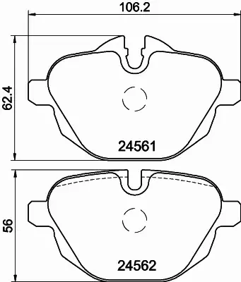 HELLA KLOCKI HAMULCOWE 8DB 355 013-921