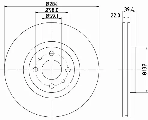 HELLA TARCZA HAMULCOWA 8DD 355 102-531 