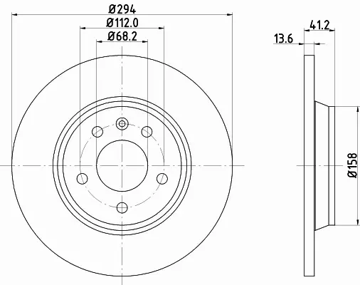 HELLA TARCZA HAMULCOWA 8DD 355 106-661 