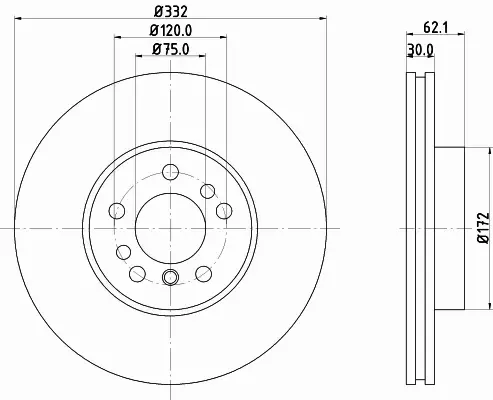 HELLA TARCZA HAMULCOWA 8DD 355 127-631 