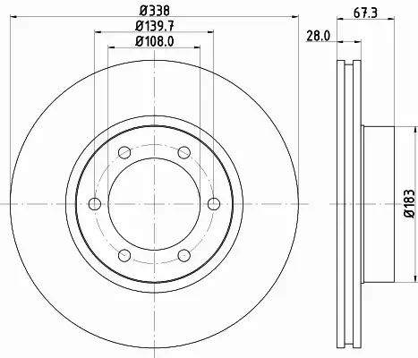 HELLA TARCZA HAMULCOWA 8DD 355 111-861 