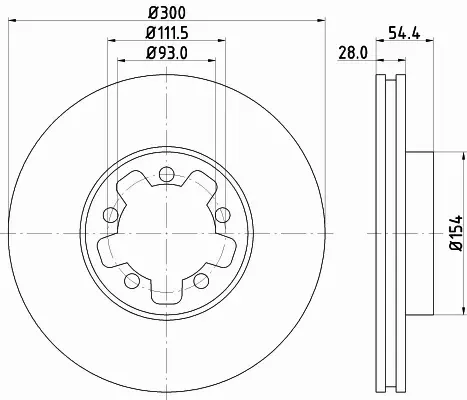 HELLA PAGID TARCZA HAMULCOWA 8DD 355 128-631 