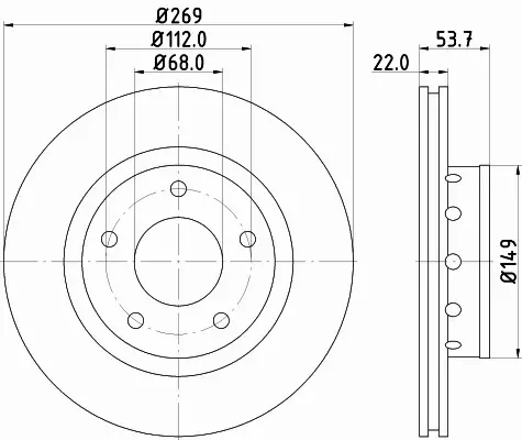 HELLA TARCZA HAMULCOWA 8DD 355 128-951 