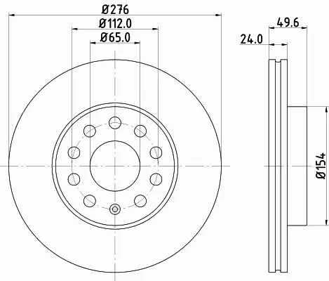 HELLA TARCZA HAMULCOWA 8DD 355 122-721 