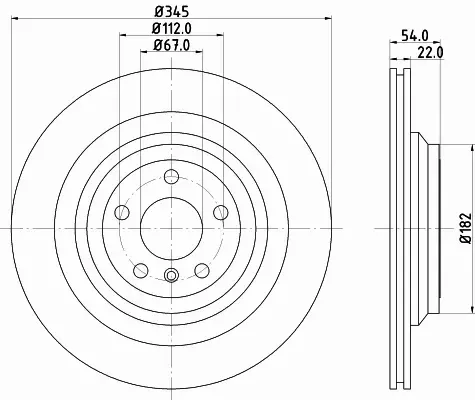 HELLA TARCZA HAMULCOWA 8DD 355 126-311