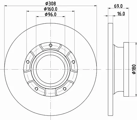 HELLA TARCZA HAMULCOWA 8DD 355 126-591