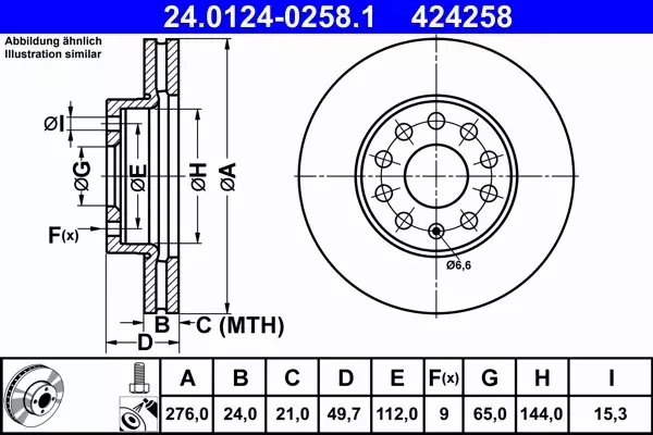 ATE TARCZE+KLOCKI PRZÓD AUDI A3 8V1 8VA 8VS 276MM 