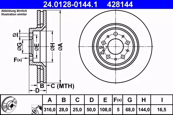 ATE TARCZE PRZÓD VOLVO S60 XC90 316MM OKAZJA HIT 