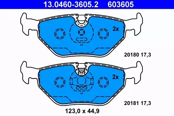 ATE TARCZE PD+KLOCKI TYŁ BMW 3 E36 E46 276MM 