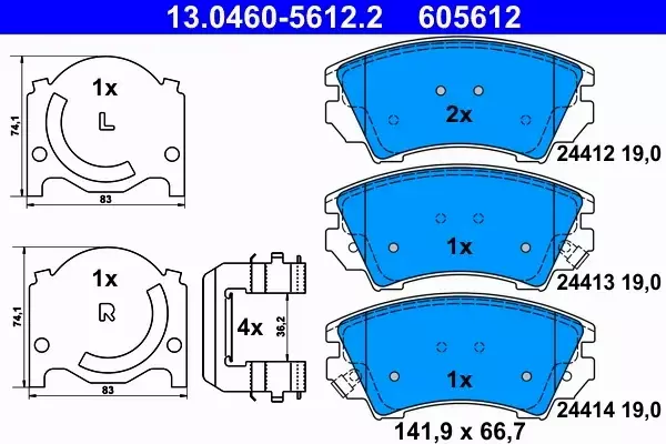 ATE TARCZE+KLOCKI PRZÓD OPEL INSIGNIA 321M KOŁA 17 