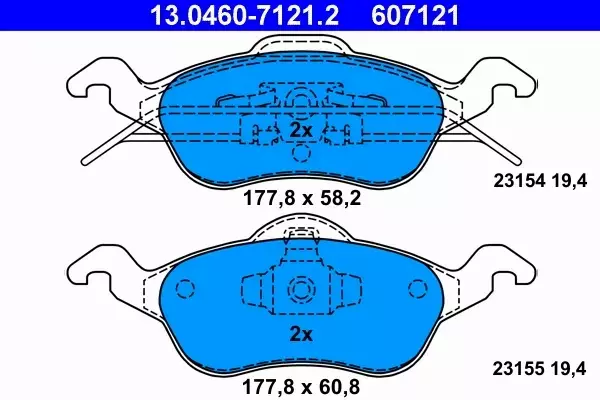 ATE TARCZE + KLOCKI PRZÓD + TYŁ FORD FOCUS MK1 