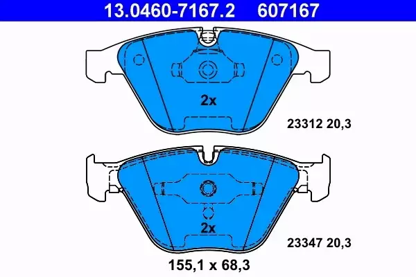 ATE TARCZE + KLOCKI PRZÓD BMW 7 E65 E66 348MM 