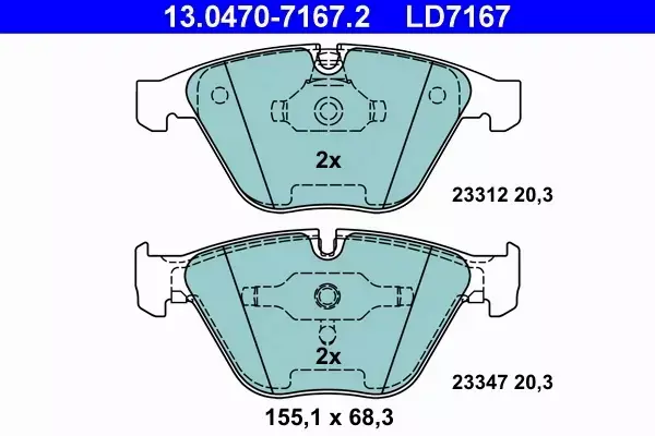 ATE TARCZE+KLOCKI CERAMIC P BMW 7 E65 3.0-6.0 348M 