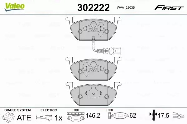 VALEO KLOCKI HAMULCOWE 302222 