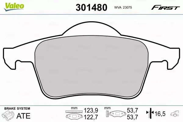 VALEO KLOCKI HAMULCOWE 301480 