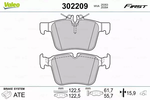 VALEO KLOCKI HAMULCOWE 302209 