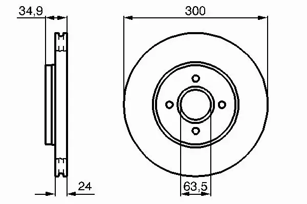 BOSCH TARCZE HAMULCOWE PRZÓD 0 986 479 048 