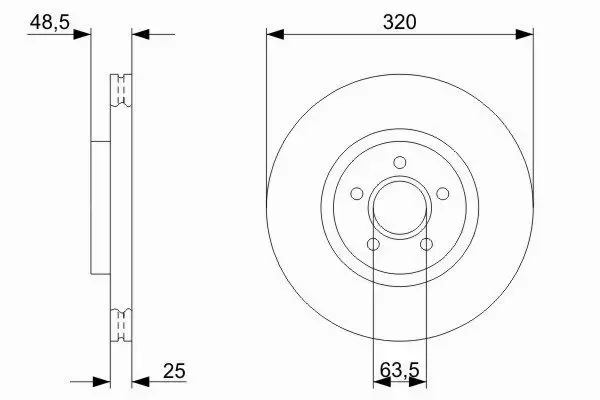 BOSCH TARCZE+KLOCKI PRZÓD FORD FOCUS MK2 ST 320MM 