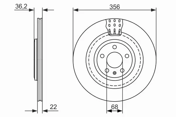 BOSCH TARCZE+KLOCKI TYŁ AUDI A8 D4 356MM 