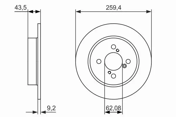 BOSCH TARCZE HAMULCOWE TYŁ 0 986 479 792 