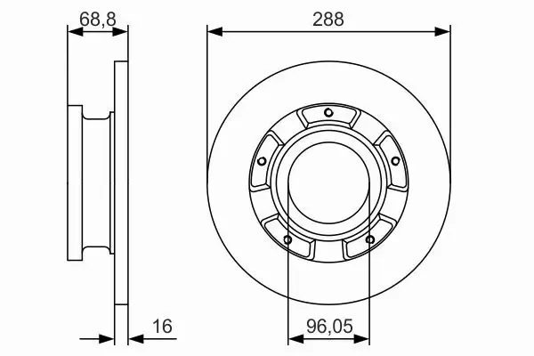 BOSCH TARCZE HAMULCOWE TYŁ 0 986 479 A50 