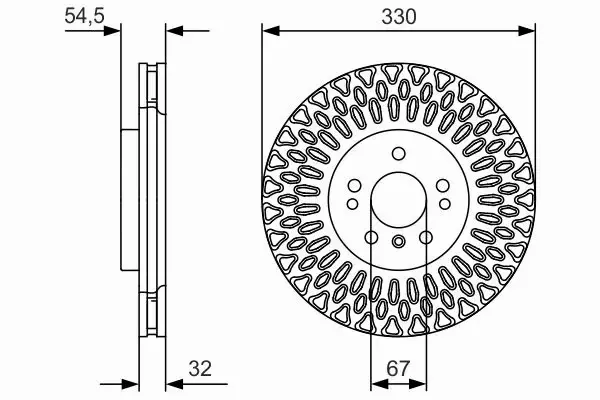 BOSCH TARCZE HAMULCOWE PRZÓD 0 986 479 D08 