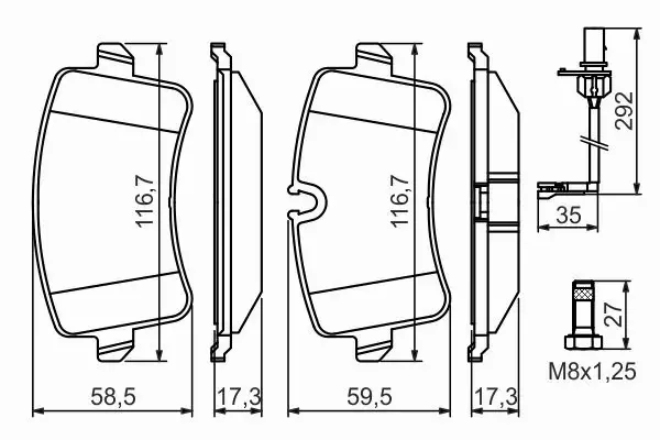 BOSCH TARCZE+KLOCKI TYŁ AUDI A8 D4 356MM 