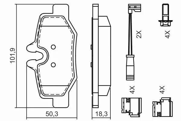 BOSCH KLOCKI HAMULCOWE TYŁ 0 986 494 603 