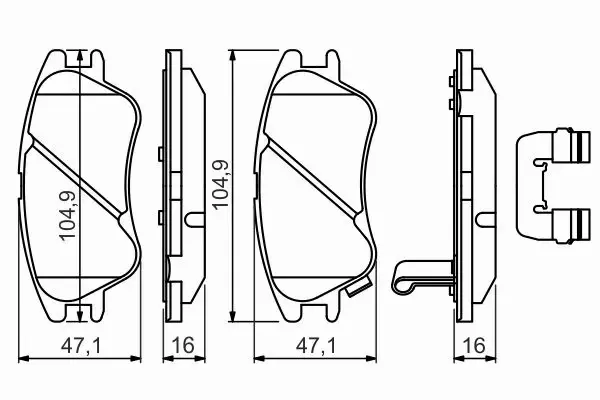 BOSCH KLOCKI HAMULCOWE PRZÓD 0 986 494 630 