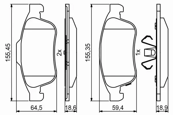 BOSCH KLOCKI HAMULCOWE PRZÓD 0 986 494 826 