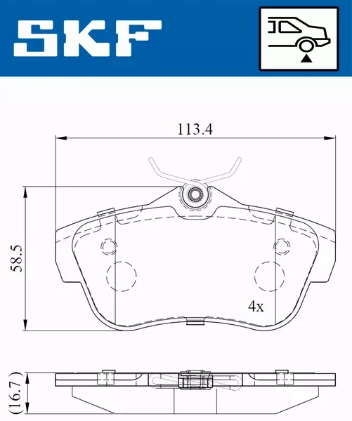 SKF KLOCKI HAMULCOWE VKBP 90061 