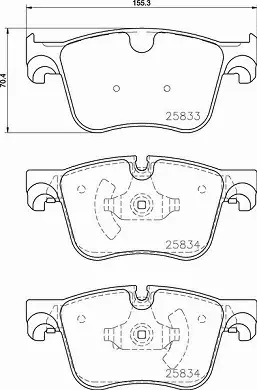 BREMBO Zestaw klocków hamulcowych, hamulce tarczowe P 61 127 