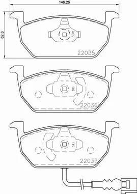 BREMBO Zestaw klocków hamulcowych, hamulce tarczowe P 85 137X 