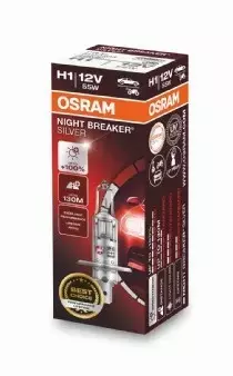 OSRAM NIGHT BREAKER SILVER +100% H1 12V 55W 