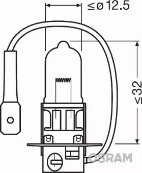 OSRAM ORIGINAL ŻARÓWKA H3 12V 55W PK22S 