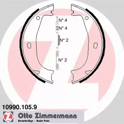 ZIMMERMANN SZCZĘKI HAMULCOWE TYŁ 10990.105.9 