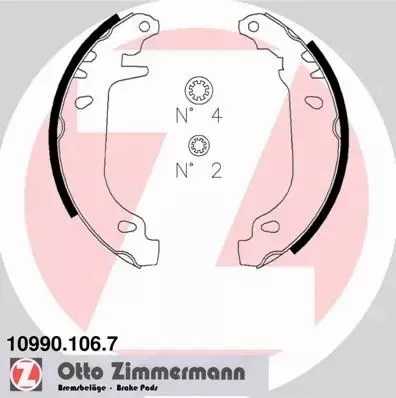 ZIMMERMANN SZCZĘKI HAMULCOWE TYŁ 10990.106.7 