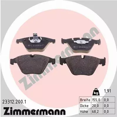 ZIMMERMANN TARCZE+KLOCKI PRZÓD BMW 7 E65 E66 