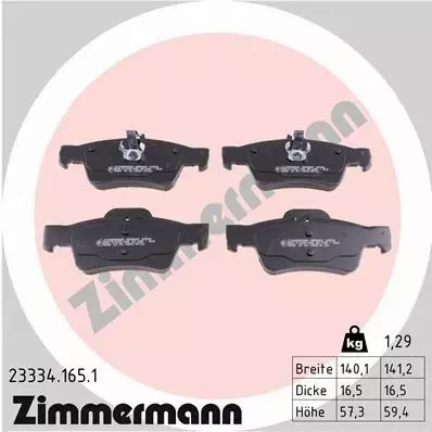 ZIMMERMANN TARCZE+KLOCKI T MERCEDES S W220 300MM 