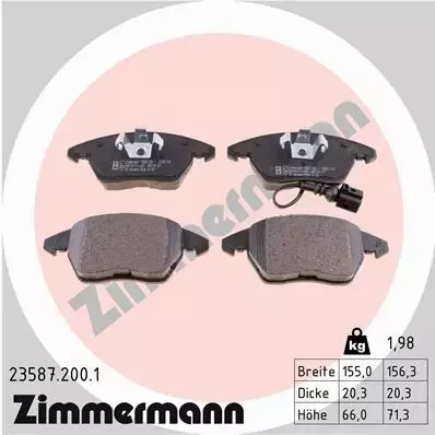 ZIMMERMANN SPORT TARCZE+KLOCKI P AUDI A3 8P 288MM 