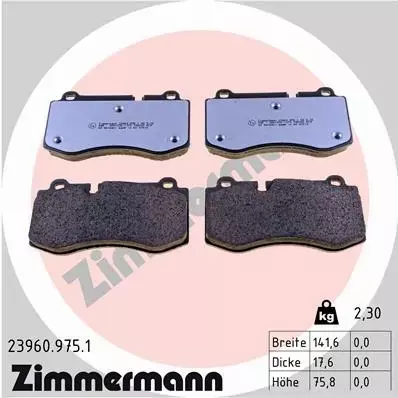 ZIMMERMANN KLOCKI HAMULCOWE 23960.975.1 