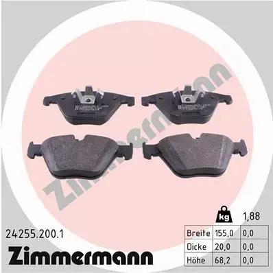 ZIMMERMANN KLOCKI PRZÓD BMW 3 E90 E91 E92 X1 E84 