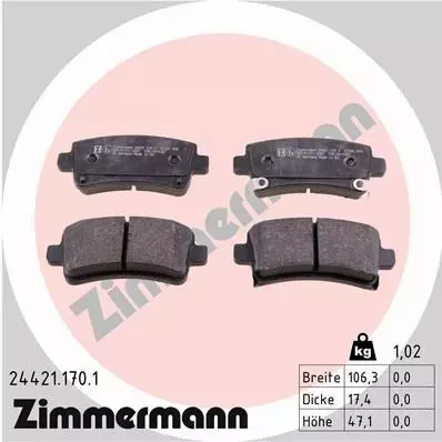 ZIMMERMANN TARCZE+KLOCKI P+T OPEL INSIGNIA A 337MM 