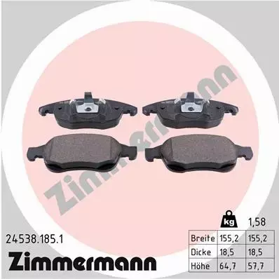 ZIMMERMANN TARCZE+KLOCKI CITROEN C4 PICASSO 283MM 