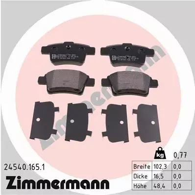 ZIMMERMANN TARCZE+KLOCKI CITROEN C4 PICASSO 283MM 