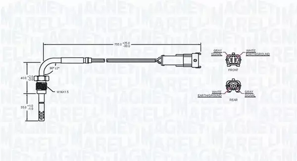 MAGNETI MARELLI CZUJNIK TEMP. SPALIN 172000207010 